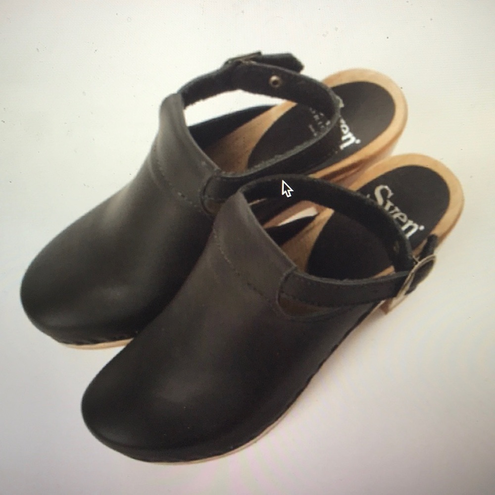 Sven halter top clogs black high heel size 39